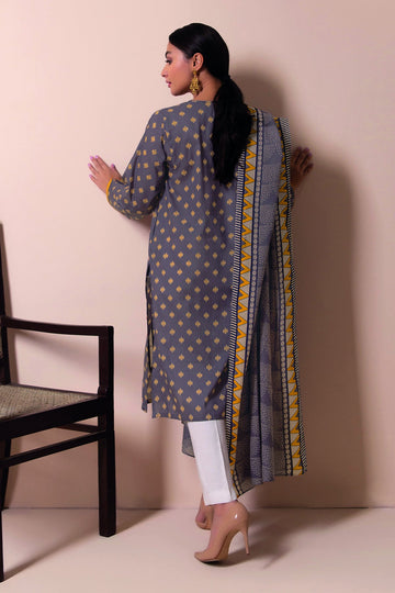 L22105 Grey Khaadi Online Spring Summer 2022